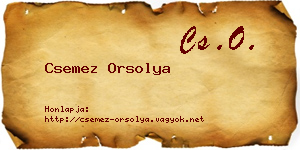 Csemez Orsolya névjegykártya